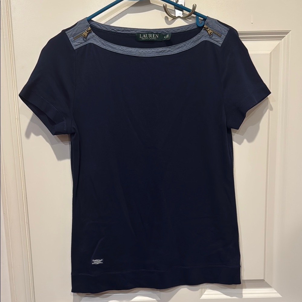 Ralph Lauren Navy Blue Women's Top, Size Medium